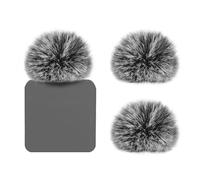 GEEKRIA for Creators - Parabrezza peloso compatibile con Rode Wireless GO Gen 3 III, GO 2, PRO, ME Mic DeadCat, copertura antivento per parabrezza, riduzione del rumore del vento (grigio, confezione