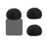 Geekria for Creators - Parabrezza peloso compatibile con Rode Wireless GO Gen 3 III, GO 2, PRO, ME Mic DeadCat, copertura antivento per parabrezza, riduzione del rumore del vento (nero) (confezione da