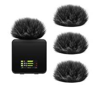 Geekria for Creators - Parabrezza peloso compatibile con Rode Wireless GO Gen 3 III, GO 2, PRO, ME Mic DeadCat, copertura antivento per parabrezza, riduzione del rumore del vento (nero) (confezione da