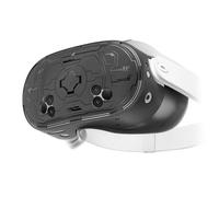 Geekria Guscio protettivo per cuffie VR compatibile con Meta Quest 3S, accessori per copertura anteriore leggera e resistente, in TPU antiscivolo, antigraffio, protezione completa (nero)