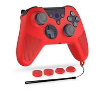 Geekria Handle Protective Cover Compatible with Luna Controller, Anti-Throw Handle Protective Silicone Cover Compatible for Luna Wireless Controller (Red)