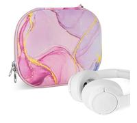 Geekria NOVA - Custodia per cuffie compatibile con JBL TUNE 570BT, TUNE 750, Live 770NC, Live 650BTNC, custodia rigida da viaggio di ricambio, con vano per cavi (marmo rosa), Marmo rosa.