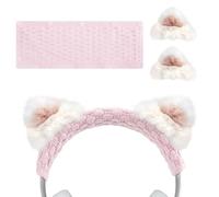 Geekria NOVA - Fascia per capelli e orecchie da gatto in tessuto lavorato a maglia, compatibile con cuffie Bose QC35 II, ATH-M50x, Beats Studio Pro, Sony WH-1000XM6, parti di ricambio per riparazione