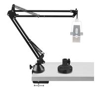GEEKRIA per creator, braccio microfono compatibile con AKG Lyra Ultra-HD, P120, P220, C214 - supporto braccio boom con adattatore flangia da tavolo, supporto sospensione, staffa da scrivania