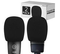 Geekria per Creator Paravento in Schiuma, compatibile con AKG P120, P220, P420, P820, C3000, C414 XLS, C414 XLII, copertura microfono Microfono in Schiuma, ricambio, Pop Filter (Nero / 2 Pezzi)