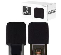 Geekria per Creator Paravento in Schiuma Compatibile con LEWITT LCT240 PRO, LCT249, LCT280, LCT440 PURE, Copertura in Schiuma per Microfono, Ricambio del Windscreen, Pop Filter (Nero / 2 Pezzi)