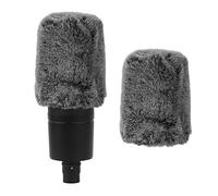 Geekria per creatori paravento peluche compatibile con Audio-Technica AT2020, AT2020USB, AT2035, DeadCat Wind Cover, riduzione rumore (Grigio/Confezione da 2)