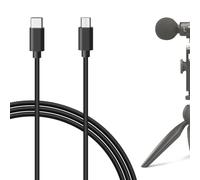 GEEKRIA Per Creators Cavo microfono Micro USB a USB C 4.9 Piedi/1.5m Compatibile con Shure MV7, MV88+, MV5, MV51, MVi Cavo Microfono (Nero)
