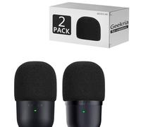 Geekria per Creators Paraspruzzo in Schiuma, Compatibile con Razer Seiren Mini, Seiren V3 Mini, Copertura Microfono in Schiuma, Ricambio Windscreen Microfono, Filtro Antipop (Nero/Confezione da