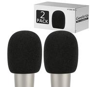 Geekria per Creators Paravento in Schiuma per Microfoni da 2" (50 mm), Copertura Antipop, Protezione per Wind Cover, Filtro in Spugna 互換性 con Behringer C-1, C-1U, RODE NT1 (Nero/Confezione da