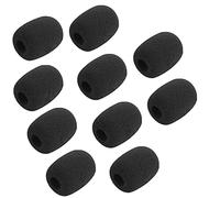 Geekria per Creators Paravento in schiuma per microfoni da 3/8'' (10 mm) di diametro, anti-pop, copertura antivento per mic, filtro in spugna, compatibile con HyperX, Astro, Bose (Nero, 10 pezzi)