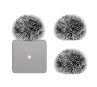 Geekria per Creators Paravento peloso compatibile con Rode Wireless GO, DeadCat per microfono, copertura soffice anti-vento, riduzione rumore (Grigio/Confezione da 3)