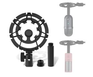 Geekria per Creators Supporto anti-vibrazione per microfono compatibile con Razer Seiren X, V3, V3 Mini, V2 Pro, V2 X, Elite, Emote Adattatore sospensione con morsetto (Nero)