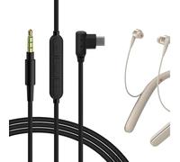 GEEKRIA QuickFit Audio Cavo con Microfono Compatibile con Sony WI-1000X, MDR-EX750BT, JVC HA-FD70BT Sport Earphones Cavo, Micro-USB Replacement Stereo Cavo con Microfono in linea(1.2m)