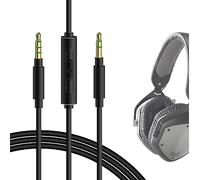 GEEKRIA QuickFit Audio Cavo con Microfono Compatibile con V-MODA Crossfade LP, Crossfade 2, M & D MG20 Cavo, 3.5mm Cavo Stereo Sostitutivo con Microfono in linea e Controllo del volume(1.2m)