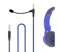 GEEKRIA QuickFit Boom - Cavo per cuffie con microfono per classe online, compatibile con Riwbox FB-7S, CB-7S, EKids Spiderman, Batman Kids, cavo di ricambio da 3,5 mm con microfono a braccio (1,2 m)