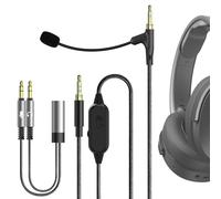Geekria QuickFit Boom Mic - Cavo per cuffie per giochi e riunioni, compatibile con Skullcandy Hesh3, Hesh2, Hesh, Grind, Venue, Crusher, cavo di ricambio jack da 3,5 mm con controllo volume/muto