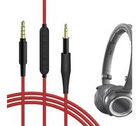 Geekria QuickFit Cord Replacement for AKG K430 K450 K451 K452 Q460 K480 Audio Cord with Volume Control and Microphone, Compatible with Android, Apple Device (Red, 4FT)