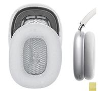 Geekria QuickFit - Cuscinetti auricolari di ricambio compatibili con cuffie Apple Airpods MAX, cuscinetti per cuffie, parti di riparazione (argento)