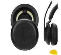 Geekria QuickFit - Cuscinetti auricolari di ricambio compatibili con cuffie Jabra Evolve2 65 UC/MS, Evolve2 40 UC/MS, Elite 45h, parti di riparazione (nero)