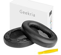 Geekria QuickFit - Cuscinetti auricolari di ricambio compatibili con cuffie Sony MDR-1AM2 (MDR1AM2 MDR-1AM2/B), parti di riparazione (nero/anello in plastica)