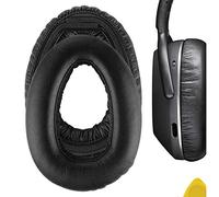 Geekria QuickFit Cuscinetti auricolari di ricambio in pelle proteica compatibili con cuffie Sennheiser PXC 550 PXC 550-II Wireless MB 660 Series Cuscinetti auricolari, copertura dell'orecchio (nero)