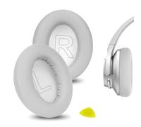 Geekria QuickFit - Cuscinetti auricolari di ricambio per cuffie Anker Soundcore Life Q20, Q20+, Q20i, Life 2 (non adatti per Life 2 Neo), parti di riparazione (grigio)