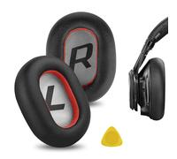 Geekria QuickFit Cuscinetti auricolari di ricambio per Plantronics BackBeat PRO 2/PRO 2 Special Edition, Voyager 8200 UC (Cuscini per cuffie) (Nero/Rosso)