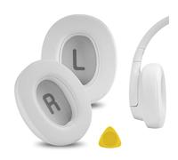 Geekria QuickFit Protein - Cuscinetti di ricambio in pelle per cuffie JBL Tune 700BT, Tune 750BTNC, cuscinetti auricolari senza fili, per cuffie e auricolari, parti di riparazione (bianco)