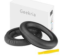 GEEKRIA QuickFit Protein - Cuscinetti di ricambio in pelle per cuffie Sennheiser HD380 PRO, PC350, PXC350, PXE350, HME95, PC350 SE, HMEC250, HD380, auricolari di ricambio per cuffie (nero)