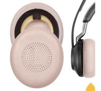 Geekria QuickFit Protein Leather Cuscinetti auricolari di ricambio per Jabra Evolve2 65 UC, Evolve2 65 MS, Evolve2 65 Mono, Elite 45h Cuffie auricolari, cuscinetti auricolari auricolari (beige)