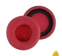GEEKRIA QuickFit Protein Leather Ear Pads for Monster MIXR Headphones Replacement Earpads/Ear Cushion/Ear Cups, Headset Ear Cover Repair Parts (Red)