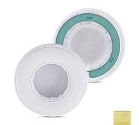 GEEKRIA QuickFit Protein Leather Ear Pads for Monster Pro Detox Headphones Replacement Earpads/Ear Cushion/Ear Cups, Headset Ear Cover Repair Parts (White)