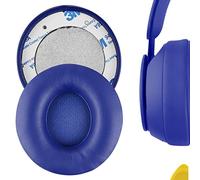 GEEKRIA QuickFit Protein Leather Ear Pads for Solo Pro Wireless Headphones, Replacement Ear Cushion/Ear Cups/Ear Cover, Headset Earpads Repair Parts (Dark Blue)