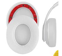 GEEKRIA QuickFit Protein Leather Ear Pads for Studio 3.0, Studio2 (2nd Gen) Wireless Headphones Replacement Earpads/Ear Cushion/Ear Cups, Headset Ear Cover Repair Parts (White)