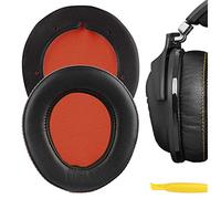 Geekria QuickFit Protein pelle di ricambio per cuffie Steelseries 9H, cuscinetti auricolari per cuffie e auricolari (nero/arancione)