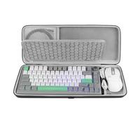 GEEKRIA Set custodia tastiera e mouse 75%, compatibile con AULA F75 Pro/S75 PRO, Keychron K2 Version 2/Q1 HE, ASUS ROG Azoth 75%, Redragon K673 PRO, 84 tasti borsa rigida