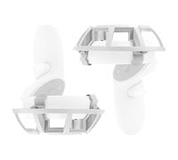 GEEKRIA Set di coperture per telaio di protezione anticollisione compatibile con Meta Quest 2, set di protezioni per paraurti per maniglia, protezione anticaduta per supporto maniglia VR (bianco)