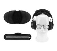 Geekria Set grande copertura e pad per fascia con velcro (compatibile con fasce da 3,5-4,5 cm), compatibile con Corsair HS80, JBL Quantum 800, Logitech GPRO X, Razer Kraken Pro (Velour/Nero)