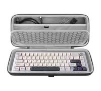 GEEKRIA Shield - Custodia compatta con custodia rigida da viaggio per tastiera meccanica da gioco a 68 tasti, Grigio scuro, Rétro