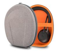 Geekria Shield custodia per cuffie compatibile con Jabra Elite 45h, Evolve2 50, custodia rigida da viaggio di ricambio con porta cavi (Marrone)
