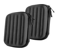 Geekria Shield Custodia per cuffie in-ear, custodia da viaggio rigida sostitutiva con ripostiglio per cavi, compatibile con JVC, JBL, Bose, HiFiman, Shure (2 confezioni/Nero)