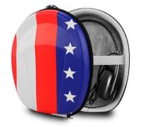 Geekria Shield - Custodia per cuffie per camionista, custodia rigida di ricambio da viaggio, compatibile con cuffie Blue Parrott B650-XT, B550-XT, B450-XT, B350-XT, B250-XT (bandiera degli Stati