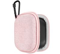Geekria Shield custodia rigida per auricolari TWS compatibile con Jabra Elite 10 Gen 2, Elite 8 Active, TOZO T6 - custodia da viaggio con tasca a rete e clip moschettone, solo custodia (rosa)