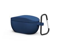 Geekria Silicone Case Cover Compatible with JBL Wave 100TWS, Vibe 100 TWS True Wireless Earbuds, Earphones Skin Cover, Protective Carrying Case with Keychain Hook, Charging Port Accessible (Blu)