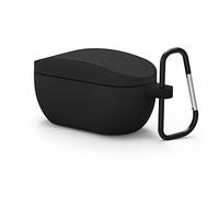 Geekria Silicone Case Cover Compatible with JBL Wave 100TWS, Vibe 100 TWS True Wireless Earbuds, Earphones Skin Cover, Protective Carrying Case with Keychain Hook, Charging Port Accessible (Nero)