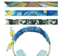 Geekria Silk Famous Paintings - Fascia per capelli compatibile con cuffie Sony WH-1000XM6, INZONE H7, H9, Beats Studio 3, Studio Pro, Razer Kraken V4, V4X, V4Pro, Logitech G PRO (colorata)
