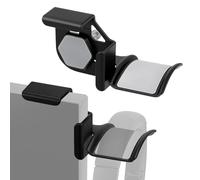 GEEKRIA Supporto a morsetto per cuffie per monitor, montaggio su schermo, gancio per cuffie da gioco, compatibile con cuffie Sennheiser, Bose, Beats, Razer, HyperX, Sony (nero, confezione da 2)