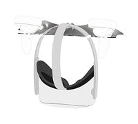 GEEKRIA Supporto da parete compatibile con Meta Quest 3, Pro, 2, Valve Index, HTC Vive, PlayStation VR2, robusta staffa di stoccaggio, cuffie VR e gancio per controller (argento)