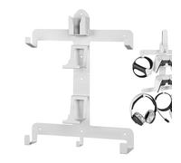 GEEKRIA Supporto da parete compatibile con PSVR2 PS5, VR Headset and Controller Mount Storage Bracket Holder Hook, VR Game Accessories, PS5 Headset Display Stand, Sturdy Metal Wall Mount Kit (bianco)